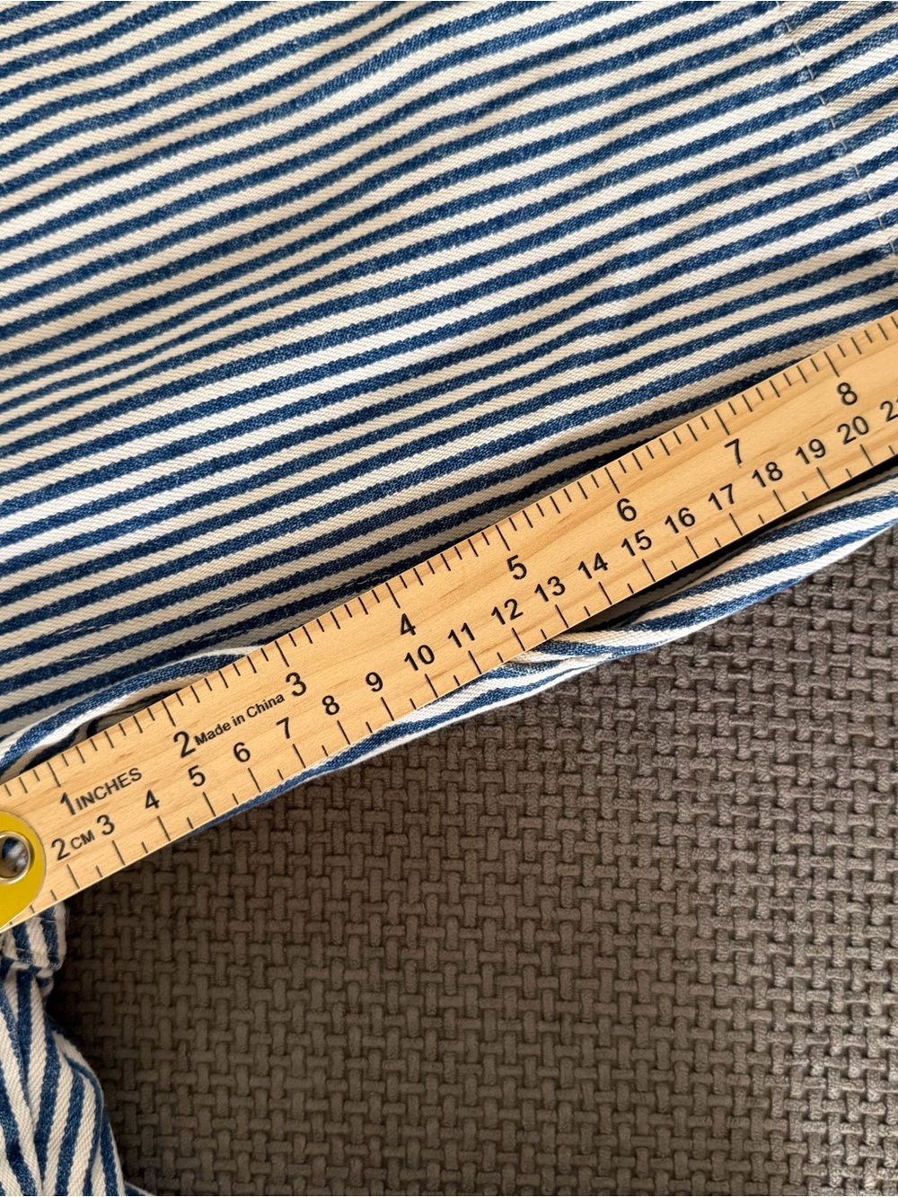 Marithe Francois Girbaud Pinstripe Denim Shorts 33 Vintage Hickory Stripe Jorts - Picture 11 of 13